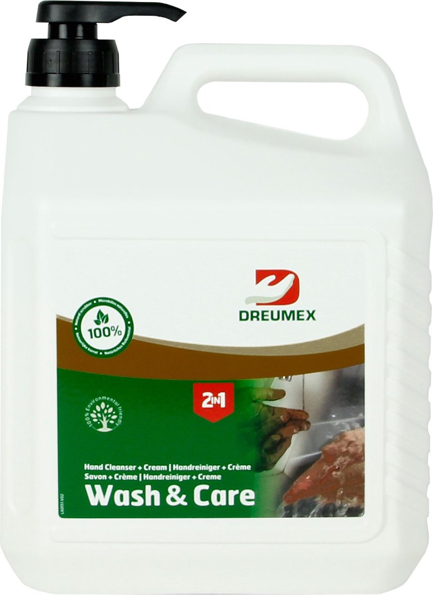 Dreumex Wash & Care Handreiniger met pomp 3 liter
