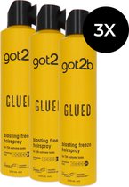 Schwarzkopf Got2B Glued Blasting Freeze Hairspray - 3 x 300 ml