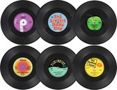 PRO-Deals | Vinyl Platen Onderzetters | 6 Stuks | The Rolling Stones LP | Voor Glazen | Anti-Slip | Vinyl | Platenspeler | Langspeelplaat | Rond | Vintage | Party | Muziek | Glazenonderzetter | Platen