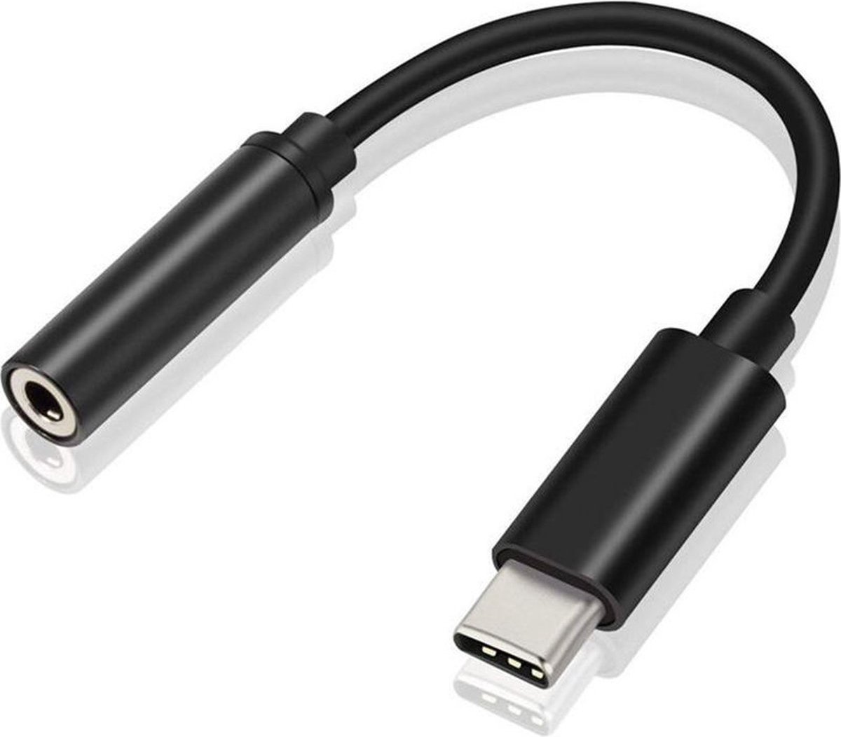 Femur USB-C naar 3.5mm AUX Audio Adapter met DAC - Zwart - USB Kabel - Converter - AUX Kabel