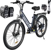 Vélo électrique HITWAY - E-BIKE - 26 pouces - Moteur 250 W - Jusqu'à 35-70 km - Zwart