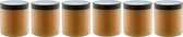 Luxe Verzorgende Bodyscrub-Gel Honey 400 gram - Pot met zwarte dop - set van 6 stuks - Hydraterende Lichaamsscrub