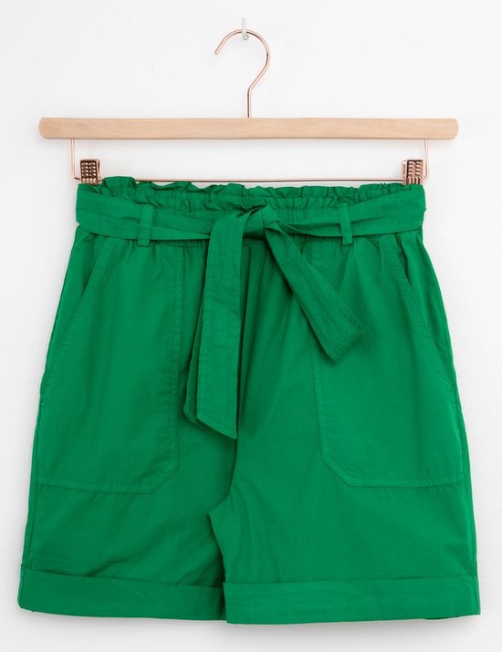 Sissy-Boy - Groene high waist paperbag shorts