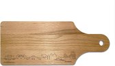 Skyline Borrelplank Naarden - Hapjesplank - Serveerplank - Cadeau Jubilea - Cadeau verjaardag - Cadeau geschenk - Serveren - WoodWideCities