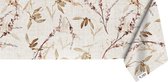 Raved Katoen Tafelzeil Bruine Takken  140 cm x  200 cm - Bloemen - Waterafstotend - Uitwasbaar