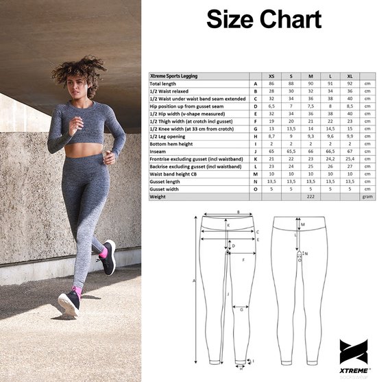 Sportlegging Dames High Waist - Antraciet - Maat XL - Legging Dames - Sportkleding Dames Legging — afbeelding 3