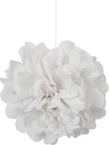 Pom Pom Wit 20 cm met touwtje - Papier Pompom - Wit - Bruiloft - Huwelijk