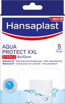 Hansaplast Wond Pleister - Aqua Protect Sterile XL - 5 strips - Beschermt tegen vuil en bacteriën - Grote en steriele pleisters - 100% waterproof - Sterk absorberend, niet-klevend wondkussen