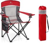 Bastix - Point Sports campingstoel opvouwbaar draagbaar gaasrug camping klapstoel opvouwbare buitenstoel voor volwassenen buiten tuin terras rood