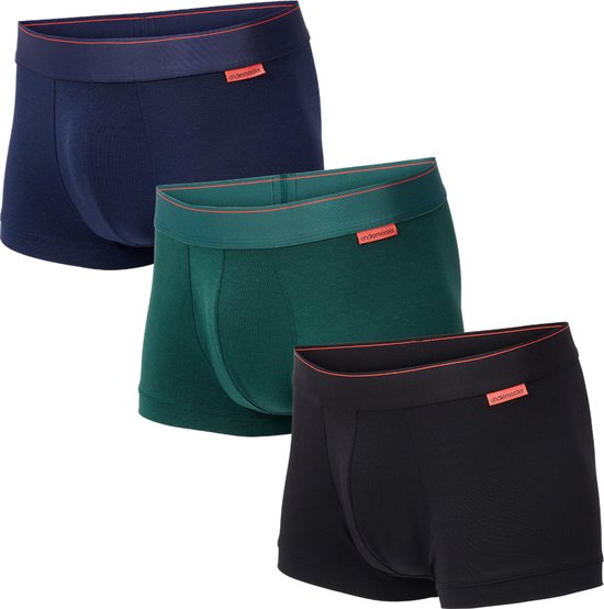 Foto: Undiemeister trunks multipack boxershort heren ondergoed gemaakt van mellowood onderbroek mannen boxer briefs donkere tinten 3 pack xl