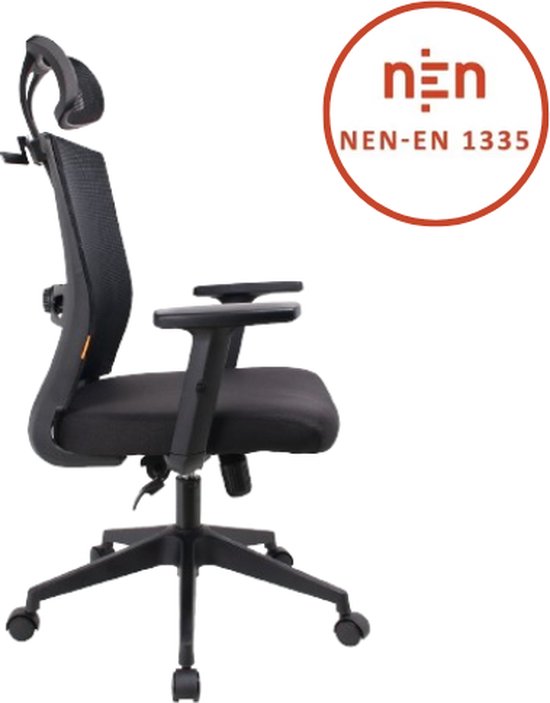 Chaise de bureau ergonomique avec appui-tête - Chaise de bureau réglable - Chaises de bureau pour Adultes - Chaise de Gaming - Avec fonction d'inclinaison du dossier, support lombaire réglable, accoudoirs et hauteur d'assise réglables - Pro+
