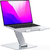 Laptopstandaard In hoogte verstelbare ergonomische draagbare notebookstandaard voor bureau Opvouwbare monitorstandaard Laptopstandaard van aluminium Compatibel met MacBook Air Pro (10-16 inch)
