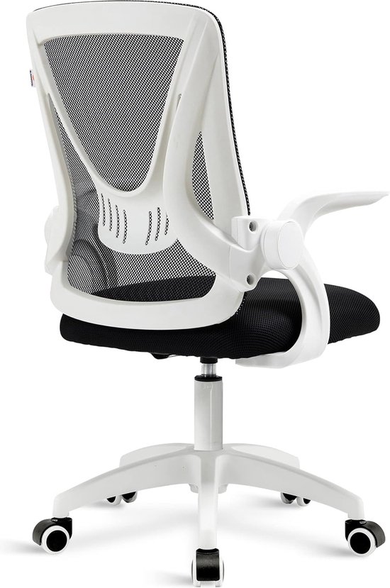 Chaise de bureau ergonomique réglable avec dossier et accoudoirs en maille – pour le travail à la maison et au bureau