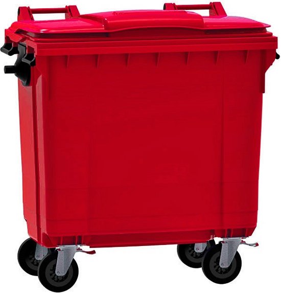 Afvalcontainer 770 liter rood | bol