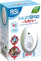 BSI - Multistop Mini - Répulsif animaux - Répulsif souris - Répulsif araignées - Répulsif rats - Répulsif insectes - Répulsif nuisibles à ultrasons 30m²