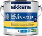 Sikkens Alpha Cover mat SF - Uitmuntende dekkracht en zeer hoog rendement - 10 L - RAL 9016