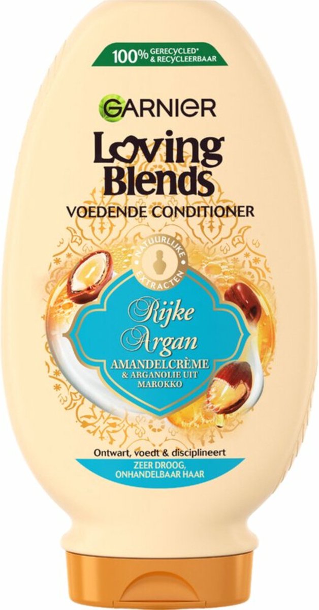Garnier Loving Blends Rijke Argan Conditioner - 3 x 250 ml - Voordeelverpakking