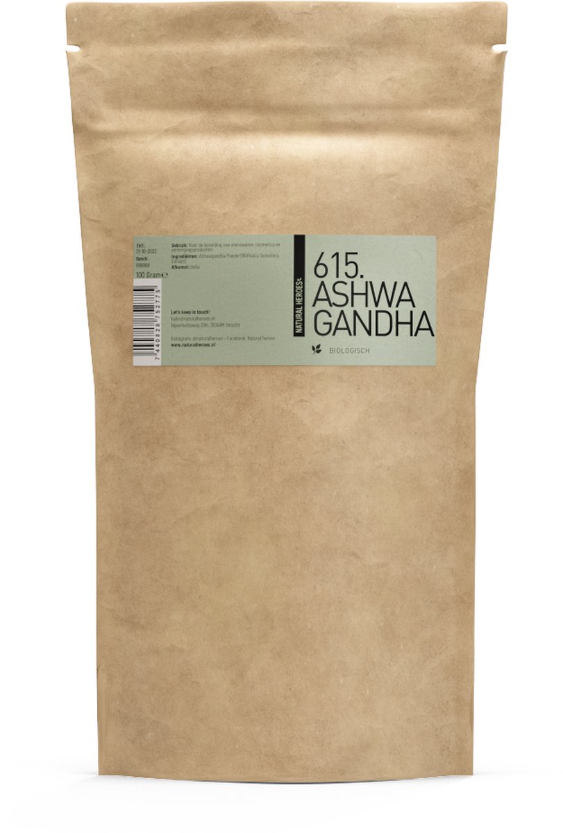 Natural Heroes - Ashwagandha Poeder (Biologisch) 100 gram