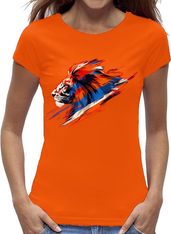 Dames shirt Oranje / EK dames shirt / WK dames shirt / Oranje Koningsdag shirts/ Maat L