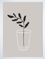 Poster Moderne kunst No. 62 - Vintage Poster - Line Art - Minimalistische kunst - A2 Formaat (42 x 60 cm)