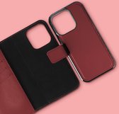 Caseuals - Apple iPhone 14 Pro - Genuine Leather 2-in-1 Wallet Bookcase with Magsafe - Red