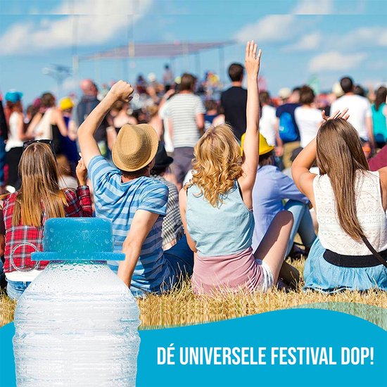 Vlammen zonnebril + Partydop Universele Flessendop - Festival dop - Festival bril - Combi deal - Koningsdag - EK voetbal - Oranje van Partydop — afbeelding 4