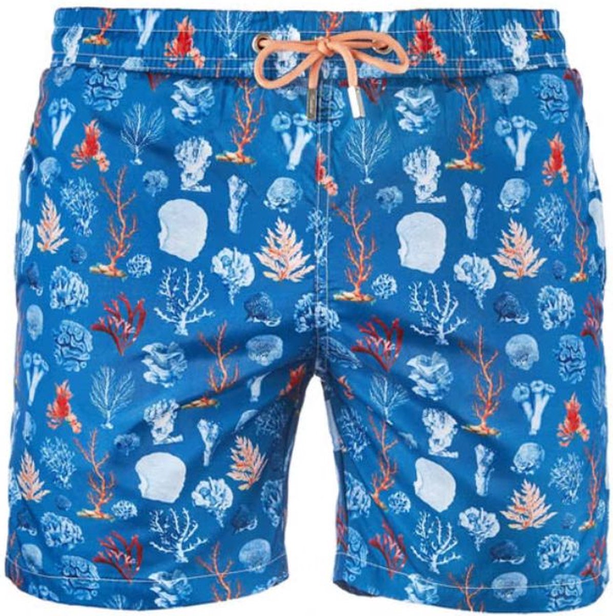 Moustard London Heren Zwembroek Koraal Print – Zwemshort Sneldrogend – Strand & Vakantie – Maat S t/m XL