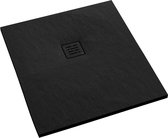 Aco Showerdrain douchevloer - 80x80x3.5cm - antislip - mat zwart