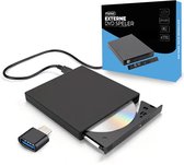 Premes - Externe DVD Speler - Voor Laptop - Plug & Play - CD Speler & Brander - USB A - USB C adapter - Geschikt voor Windows - Mac - Linux