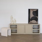 Tv-meubel Beige Mangohout - Rechthoek - 180x40x60cm - Xander - Giga Meubel