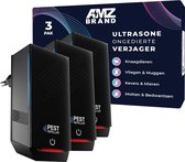 Ultrasone Ongediertebestrijder 3-pack - Krachtig Muisafweermiddel - 3 Werkmodi - Breed Frequentiebereik - Effectief tegen Muizen, Ratten en Meer