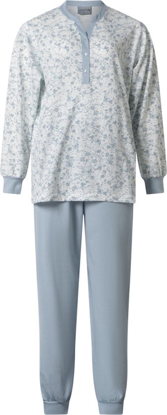 Lunatex - dames pyjama 124234 - ocean blue - maat 4XL
