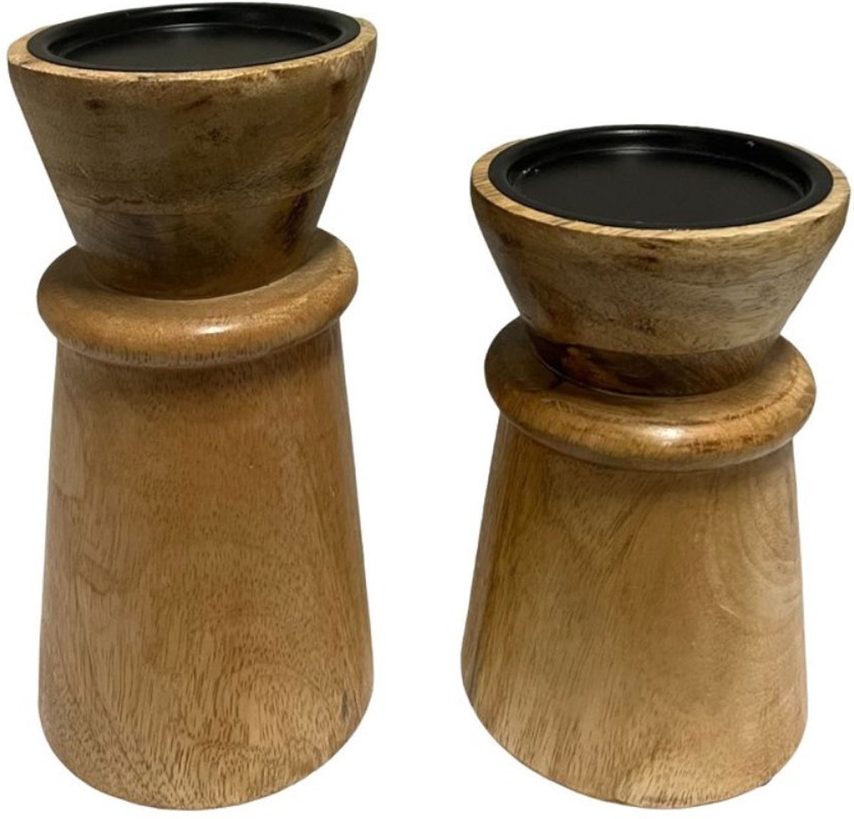Home Society Kandelaar Islo Brown Set van 2 Bruin