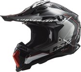 LS2 Mx700 Subverter Arched Black Silver Titan. S - Maat S - Helm