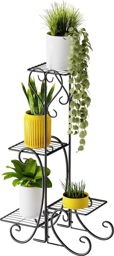 GIANTEX Bloemenstandaard 7 niveaus plantenrek van dennenhout bloemenrek