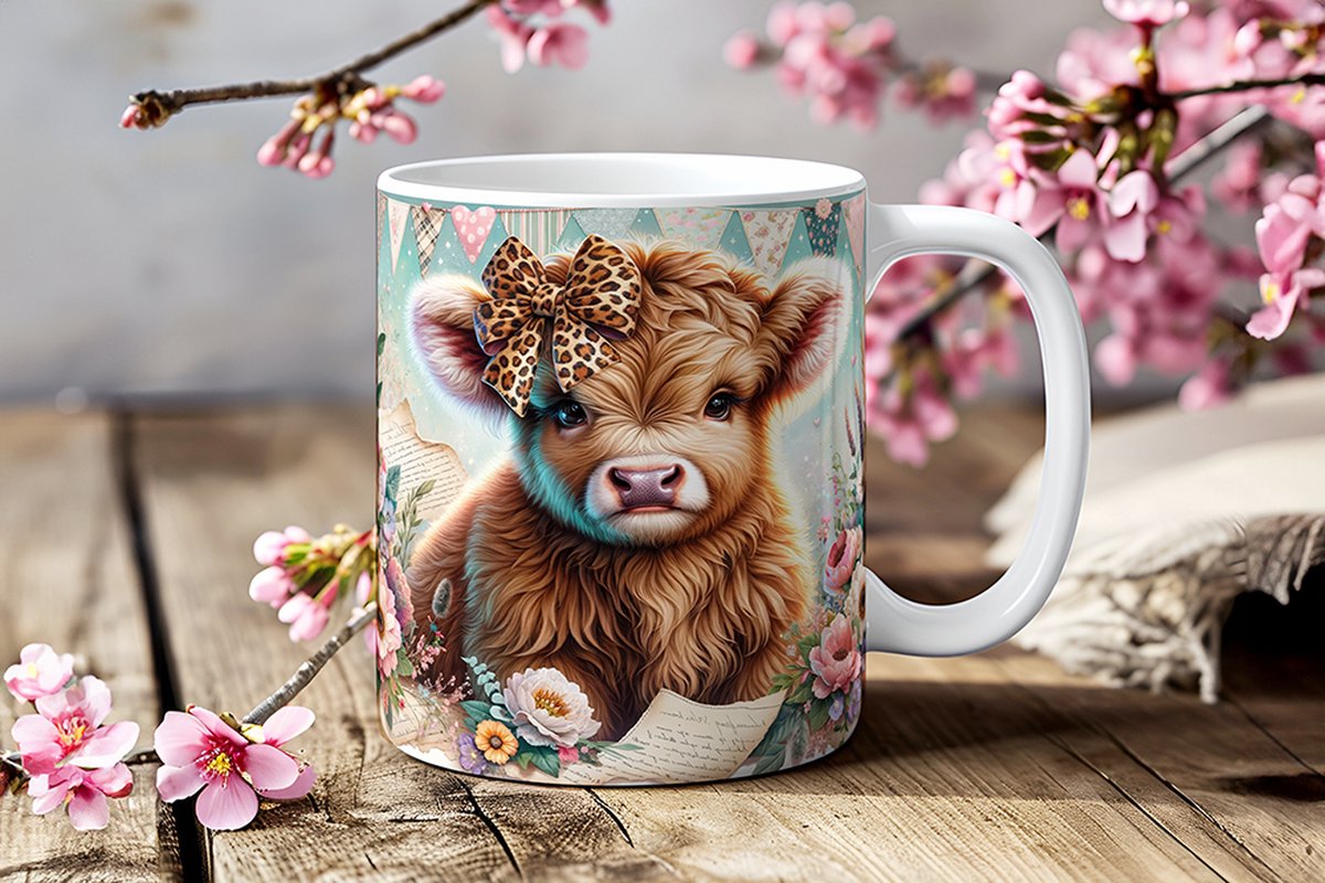 Mok – "Highland Cow" – Voor Liefhebbers van Schotse Charme