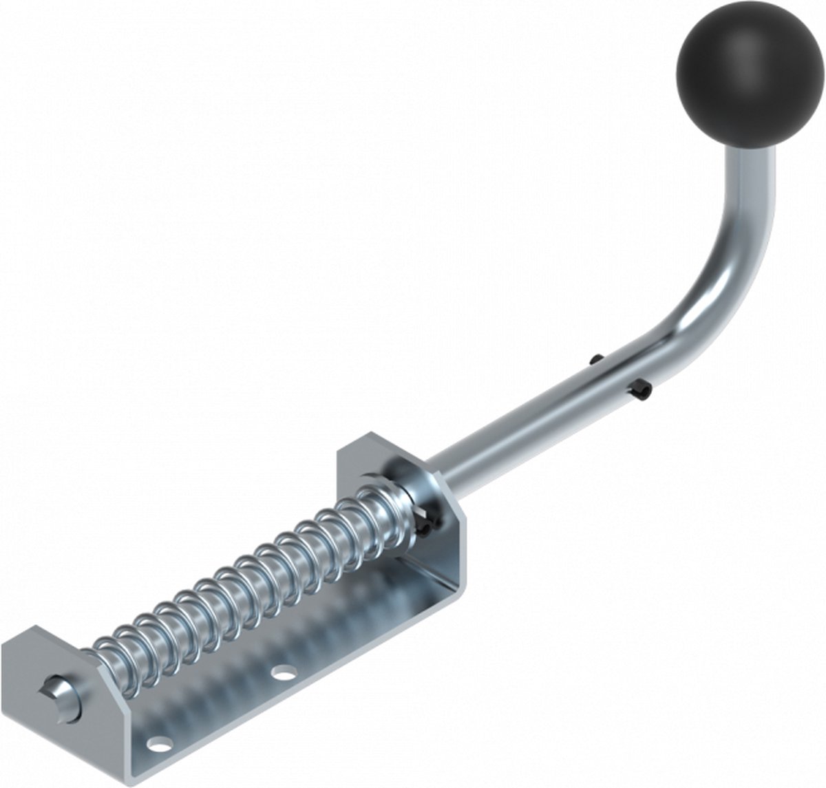 Schuifgrendel zwarte knop