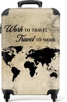 Koffer set 3 stuk RETRO vintage world map - Avila Boetiek