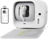 Furbulous Automatische Kattenbak met App Control, 60L Grote Veilige Kattenbak voor Meerdere Katten met Geurverwijderaar Wit