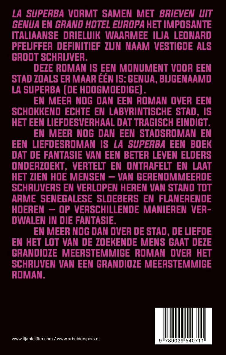 La Superba - back cover