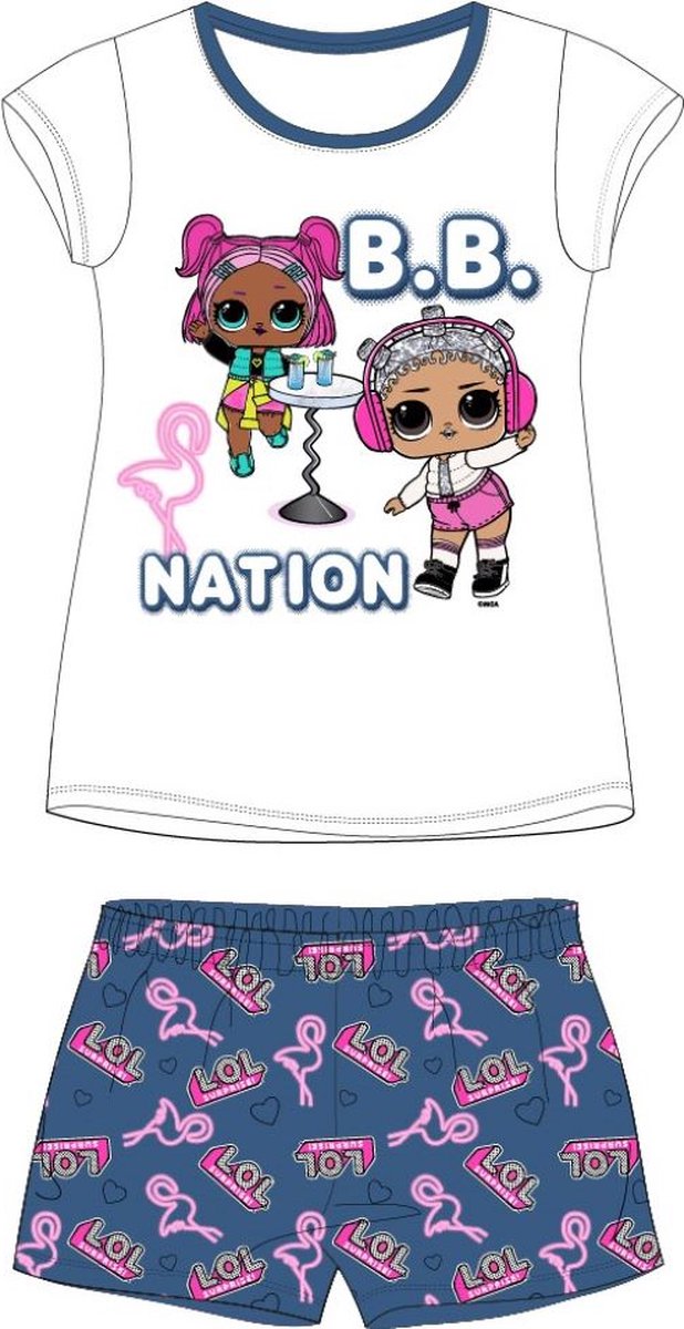LOL Surprise Shortama - Maat 104 - Meisjespyjama - Blauw