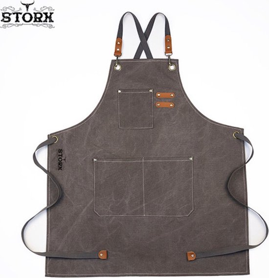 HDGSAFD 1 stuk grijs schort, tuinschort voor dames, slabbetje zonder stropdas, keukenaccessoires, schort met kruisband voor de restauranttuin
