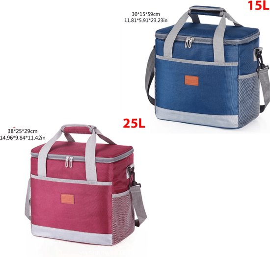 Livano Koelbox - Koeltas - Frigobox - Autokoelbox - Lichtgewicht - Coolbox - Wielen - Draagbaar - Rood 25 Liter van Livano — afbeelding 2