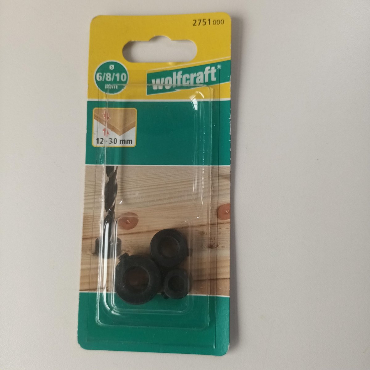 wolfcraft - Dieptestopset voor houtboren, driedelig - 2751000