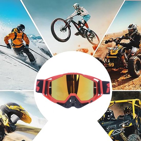 ICH 3 Paar Motorrijden Bril Padding Goggles Uv-bescherming Stofdicht Winddicht Motor Zonnebril met Heldere Rook Gele Lens voor Outdoor Sport Actives