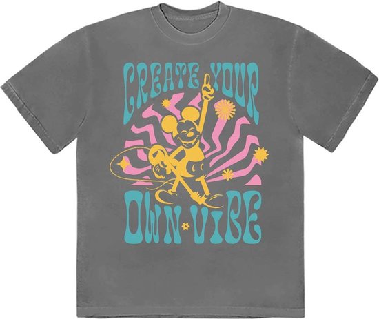 Disney Mickey Mouse - Create Vibe Heren T-shirt - XL - Grijs