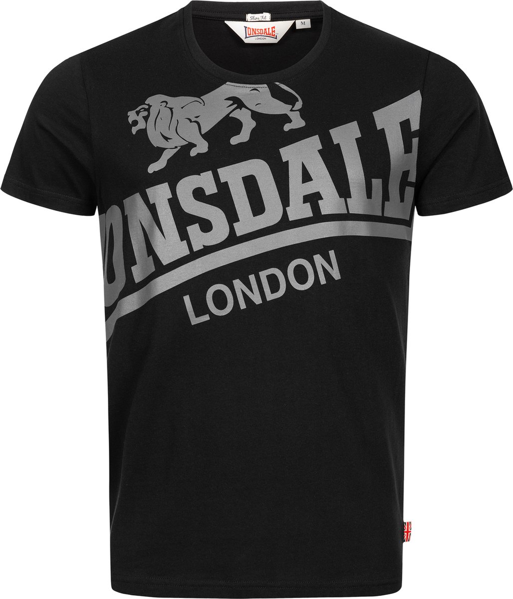 Lonsdale T-Shirt Symondsbury Zwart - Maat: M