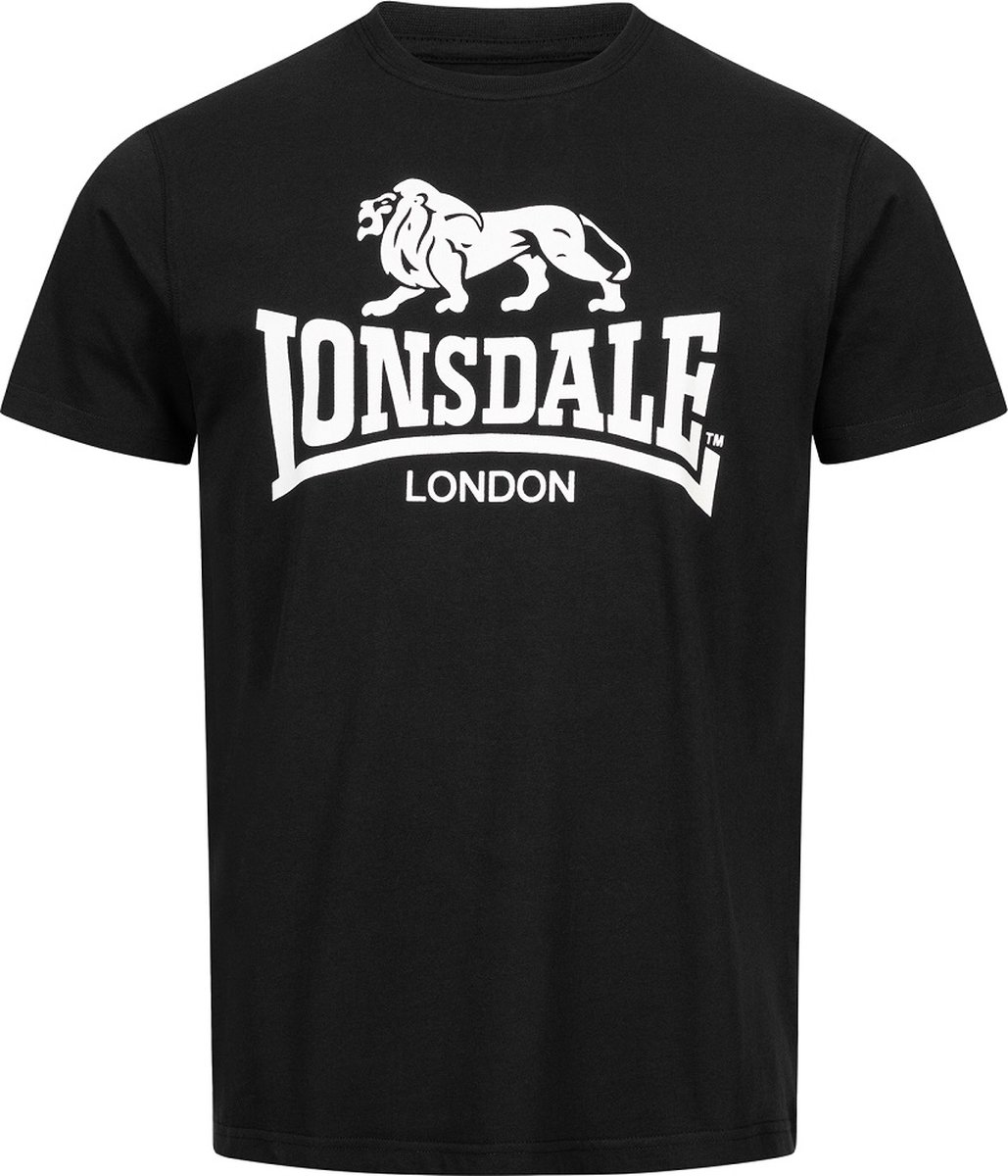 Lonsdale Classic T-Shirt Oud Logo Zwart - Maat: L