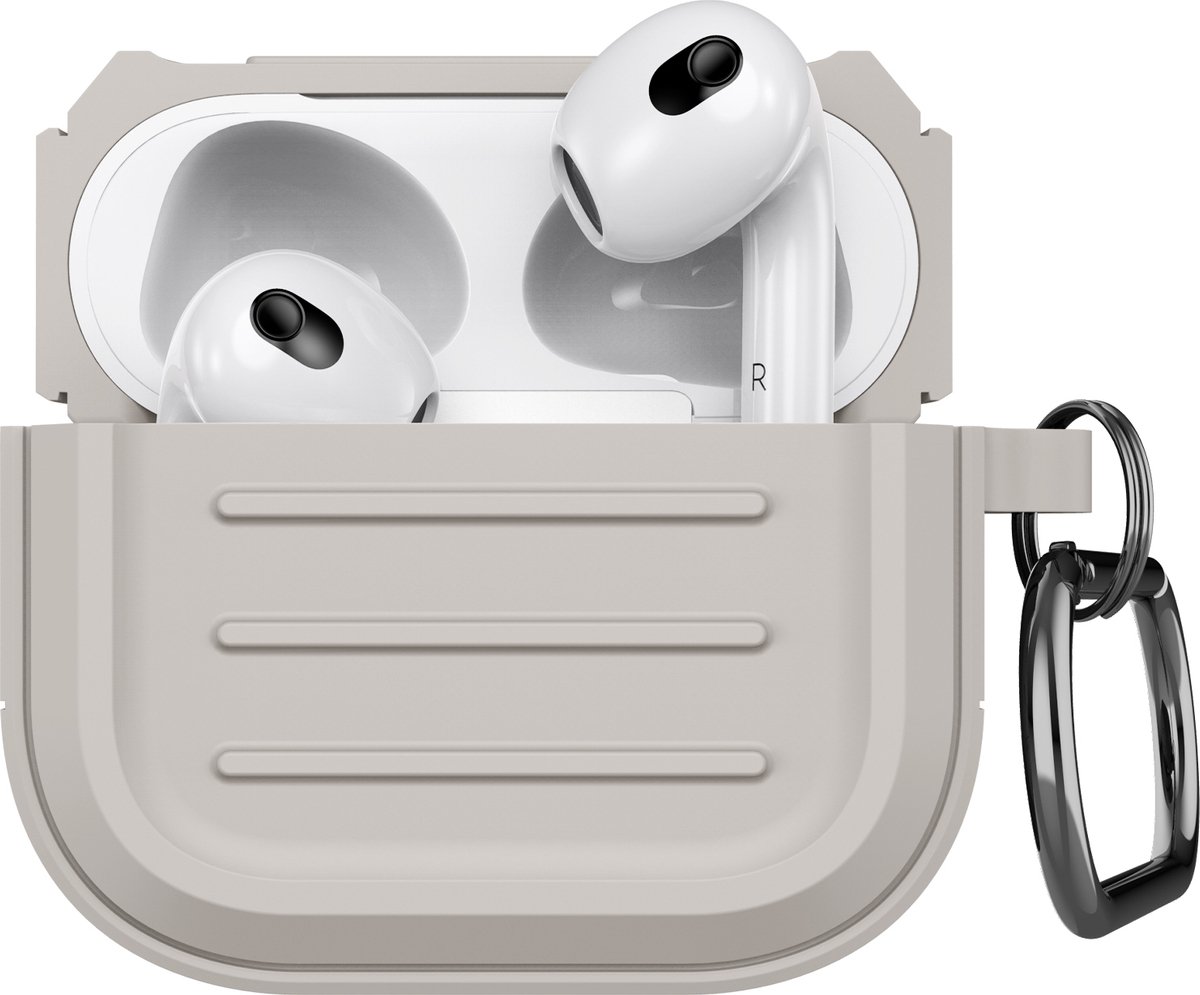 YONO Hoesje geschikt voor Apple Airpods 3 - Army Case - Beige