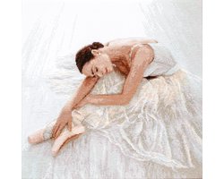 Kruissteek Borduurpakket Telpatroon - Ballerina "Tenderness" - Letistitch 924 - by Luca-s